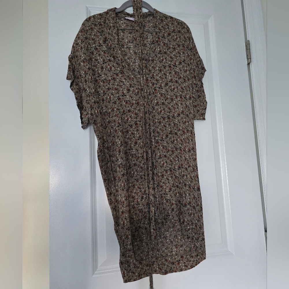 Pink Lily Brown Floral Dress